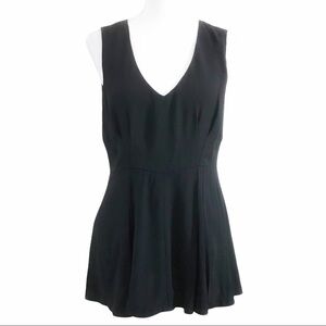 MARNI BLACK PLEATED PEPLUM TANK TOP BLOUSE WITH SILK - S (IT40)
